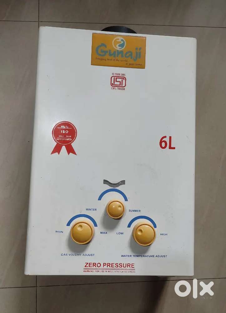 LPG Gas Geyser, 6 Litres