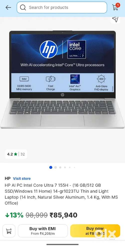 Hp 14 ai pc open box