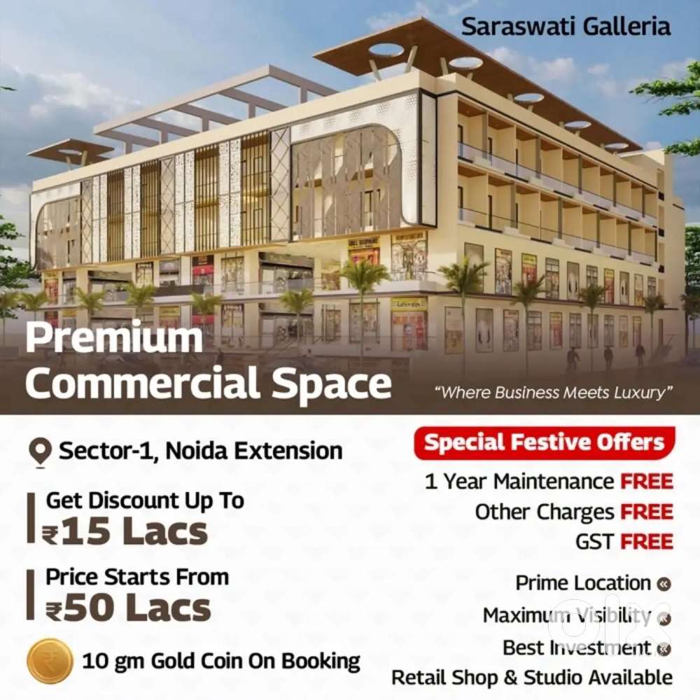 Pre Leased Shops & studio  immediate Registry  Loan available