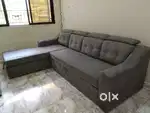 L shape sofa cum bed