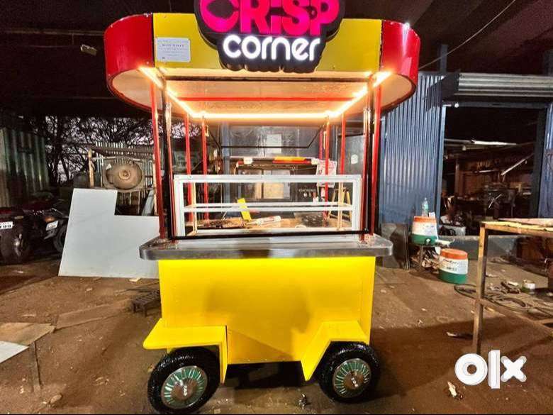 Brand new Pink yellow Display premium food cart moving manufacturer