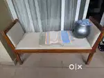 2 seater bench and wooden shoe rack