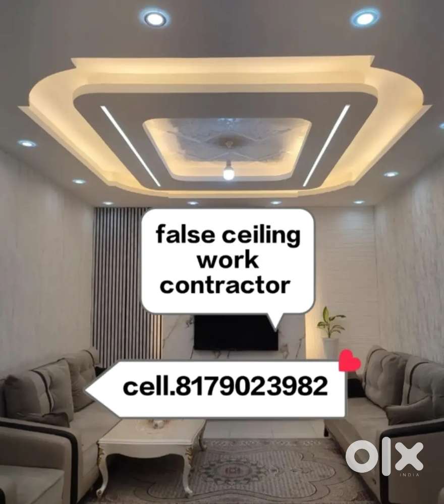 Gypsum false ceiling PVC ceiling work contractor