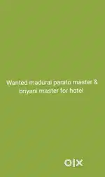 Need parota master and briyani master for hotel