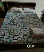 Queen Size Bed with Storage + Ortho Mattress (Duroflex)