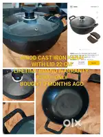 Vinod Branded Cast Iron Kadai 22 cm