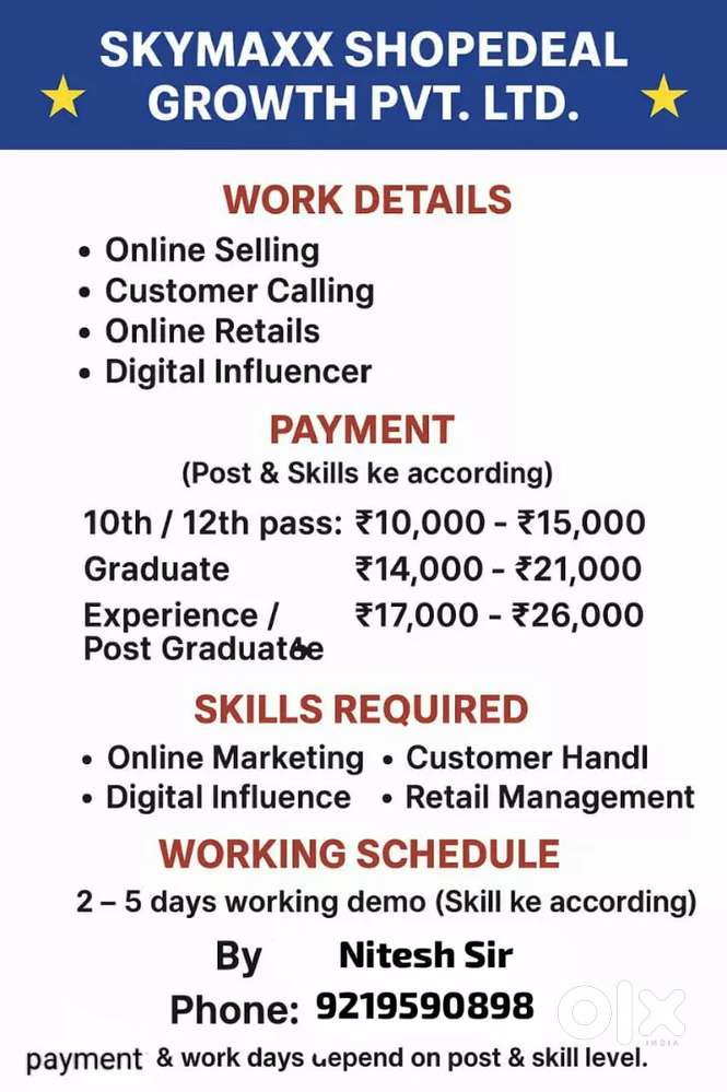 Online working