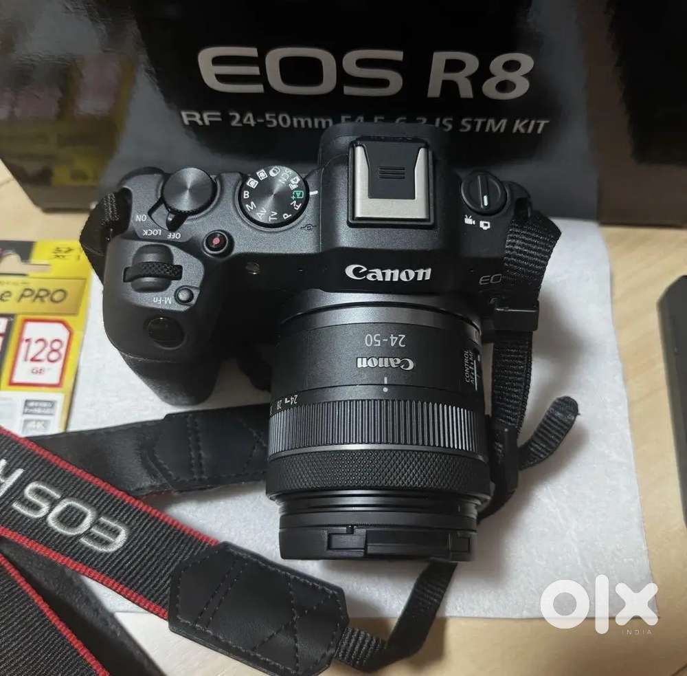 Canon R8 Camera 24.2mp w 3000 Shutter 24-50mm F4 IS STM Lens
