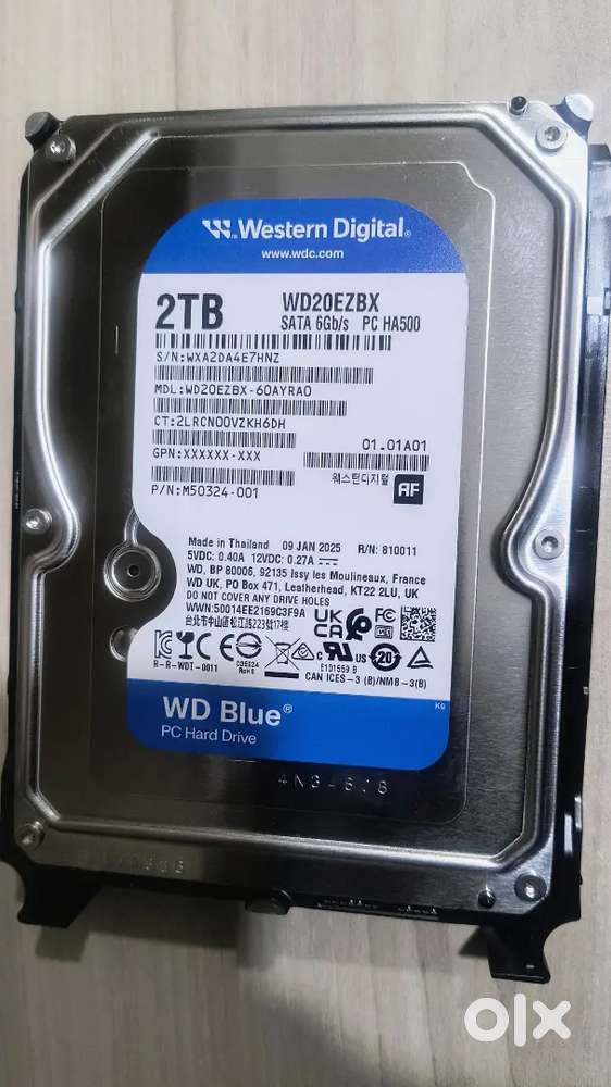 Western Digital 2 TB brand new hard disk( unused)