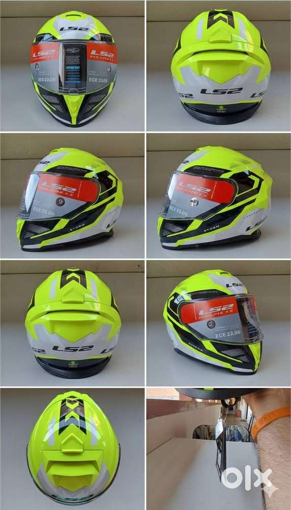 ​BRAND NEW W/TAGS LS2 Storm II (FF800) KRONOS Hi-Vis Helmet - ECE