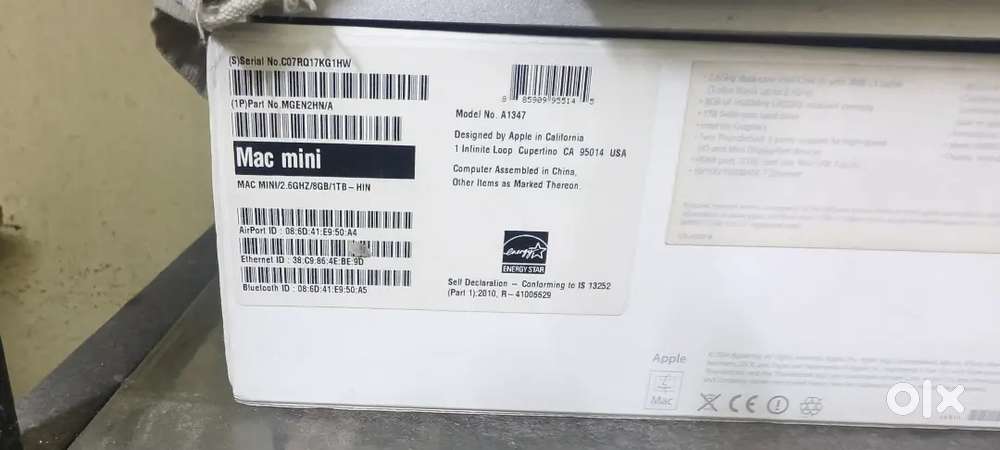 Mac Mini 2.6GHZ/8GB/1TB (2016 Model)