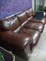 3 SEATER, BROWN COLOR SOFA