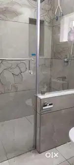 SHOWER GLASS PARTITION WORK, GLASS HANDRAIL WORK, GLASS CANOPY WORK