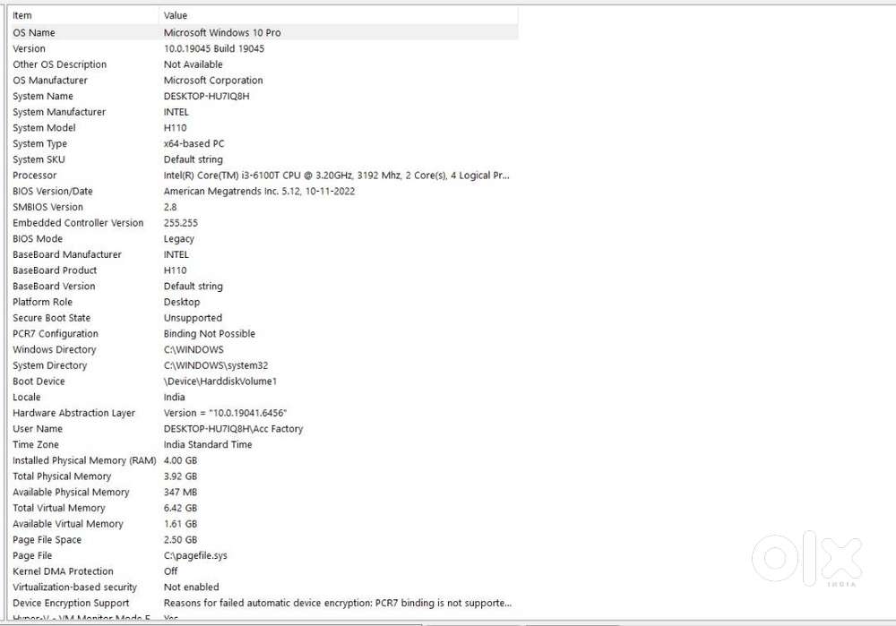 Core I3 6100T PC - Best for Accounting purpose