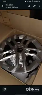 Kia carens rim and cap new not used 16 inches