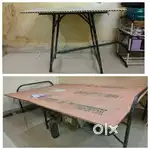 6 month old Double bed folding & Study table
