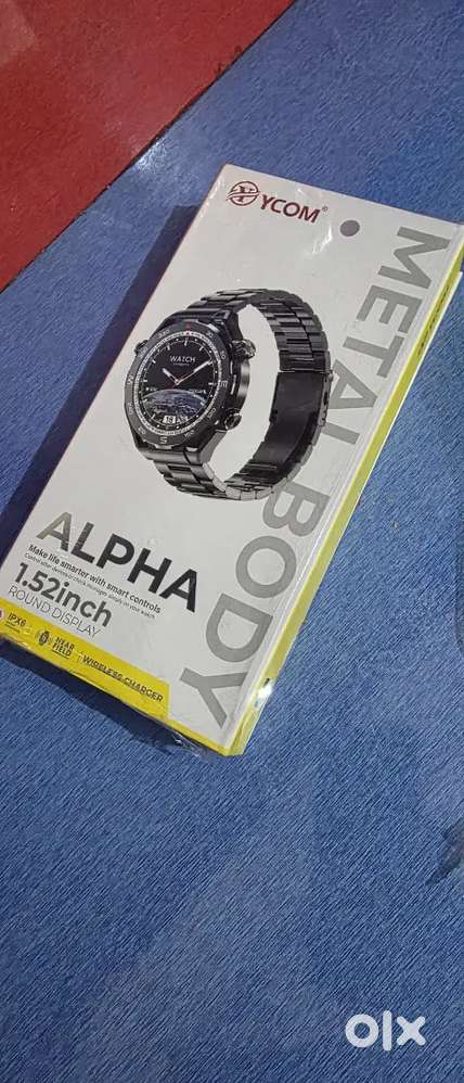 Unused Ycom Alpha Bluetooth SmartWatch, 1.52'' Display, IP67 Metalic