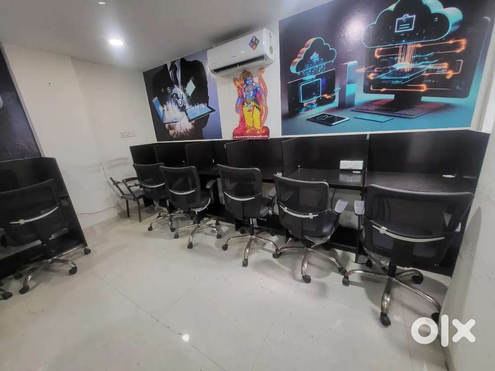 BOSS CABIN WORK-STATION-10 FURNISHED OFFICE AT RENT PALASIYA INDORE