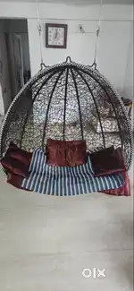 Stylish Hanging Swing with Hooks – Perfect for Home & Balcony