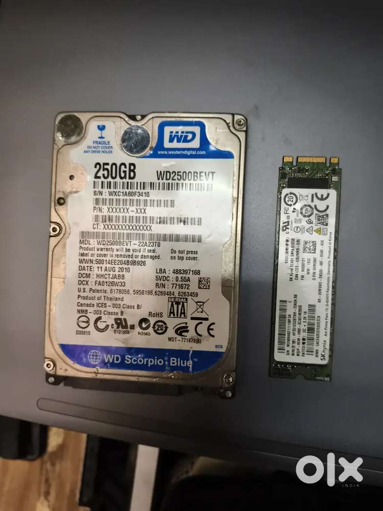 Skhynix 512gb and wd 250gb