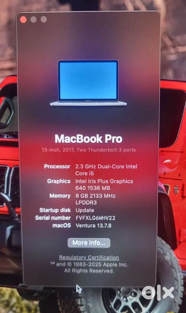 Macbookpro 13 Inch 2017 256GB Good condition