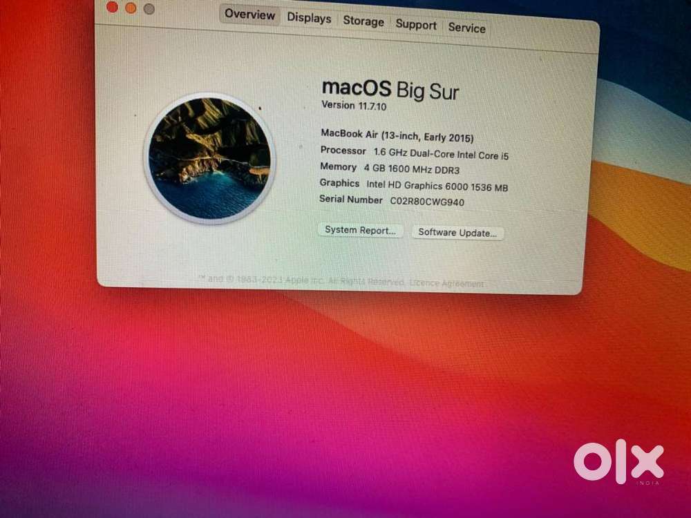 Macbook Air 13 inch with charger