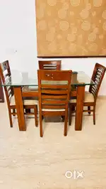 Glass top Dining table 4 seater