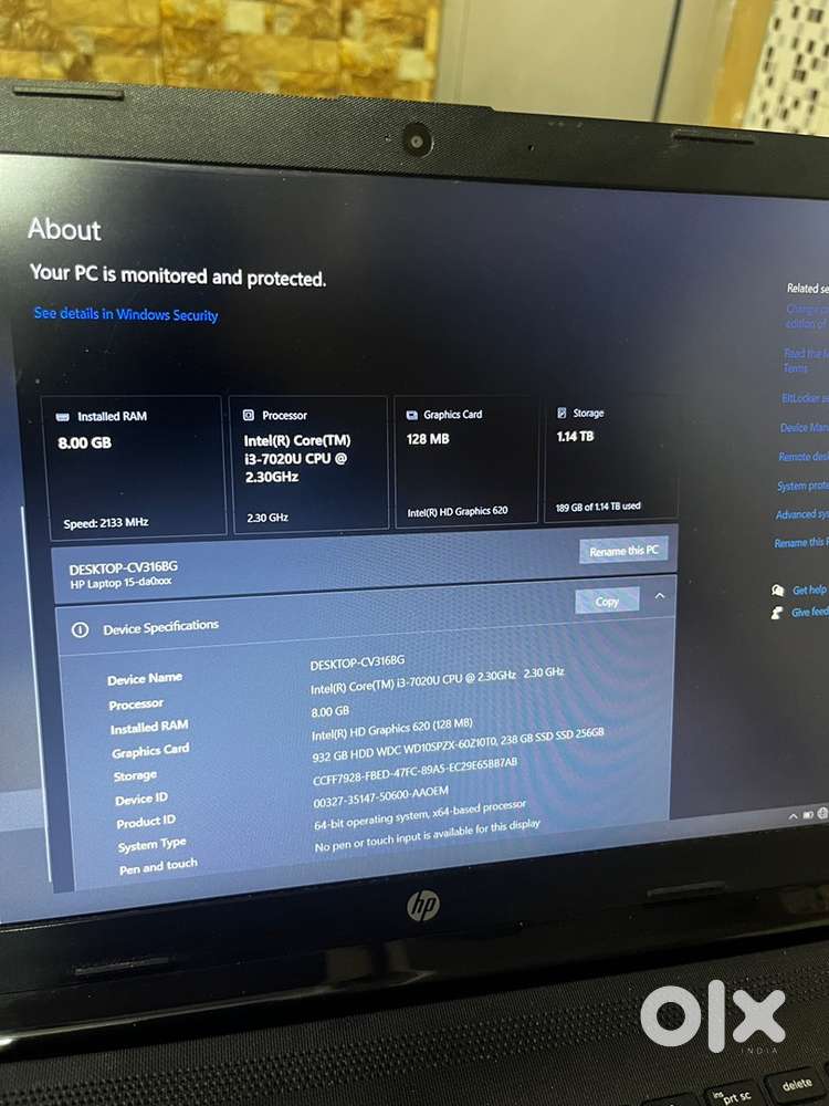 Hp Laptop Windows 10 Home i3 gen