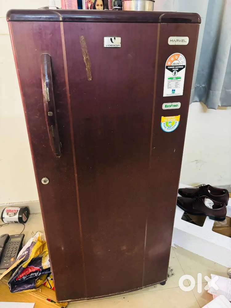 Refrigerator, sofa set and double bed for sale