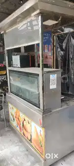 4 ft full stainless steel snacks display counter