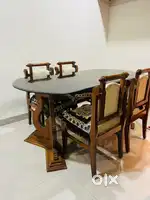 Pure SAG Wooden Dining Table with 6 premium and Comfort Chair