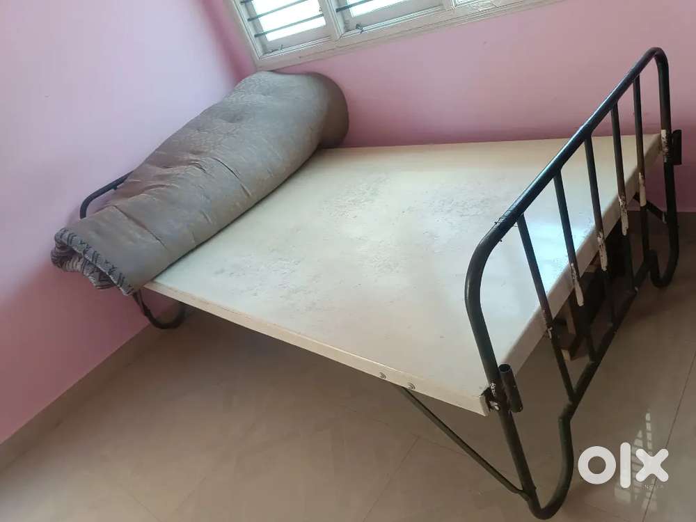 Iron Cot with Bed 1500
