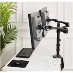AmazonBasics Dual Monitor Stand - Modular Arm Mount, Aluminum