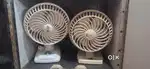 Three fans two small one big