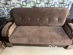 5 seater sofa brown