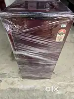 Lg single door meroon colour flower design fridge