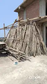 Bamboo and construction planks