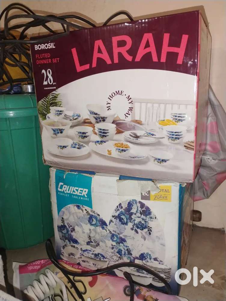 (Borosil Dinnar Set)  & (Crusher perfect Table ware Royal bless Set)