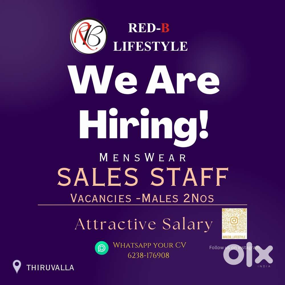 Sales Job in Menswear