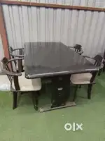 Dark brown rectangle dining table on rent