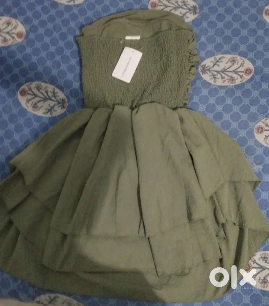Little Box Olive Green Dress – Size Small (Worn Once, ₹700)