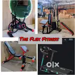 All gym equipment treadmill or exercise cycle available