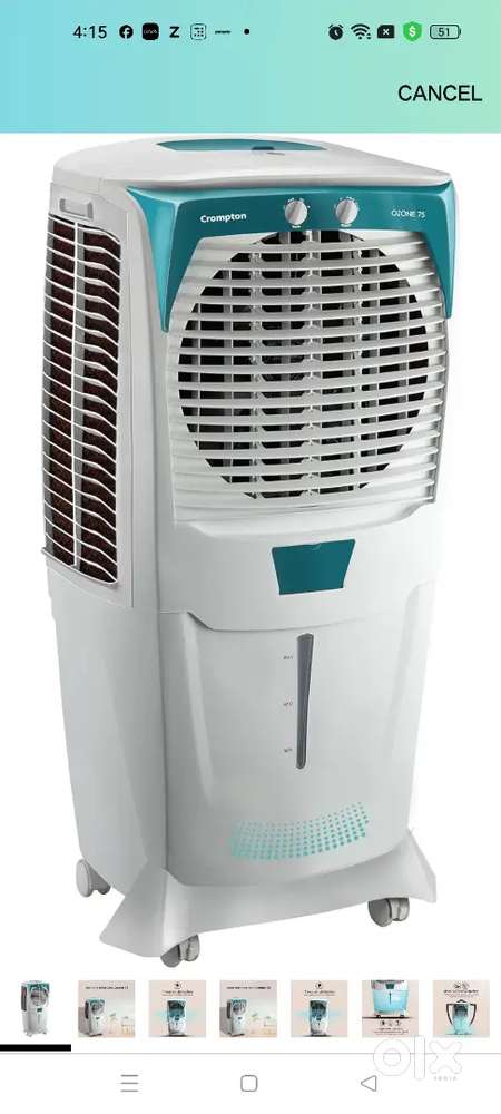 Crompton Ozone 88 litres Desert air cooler