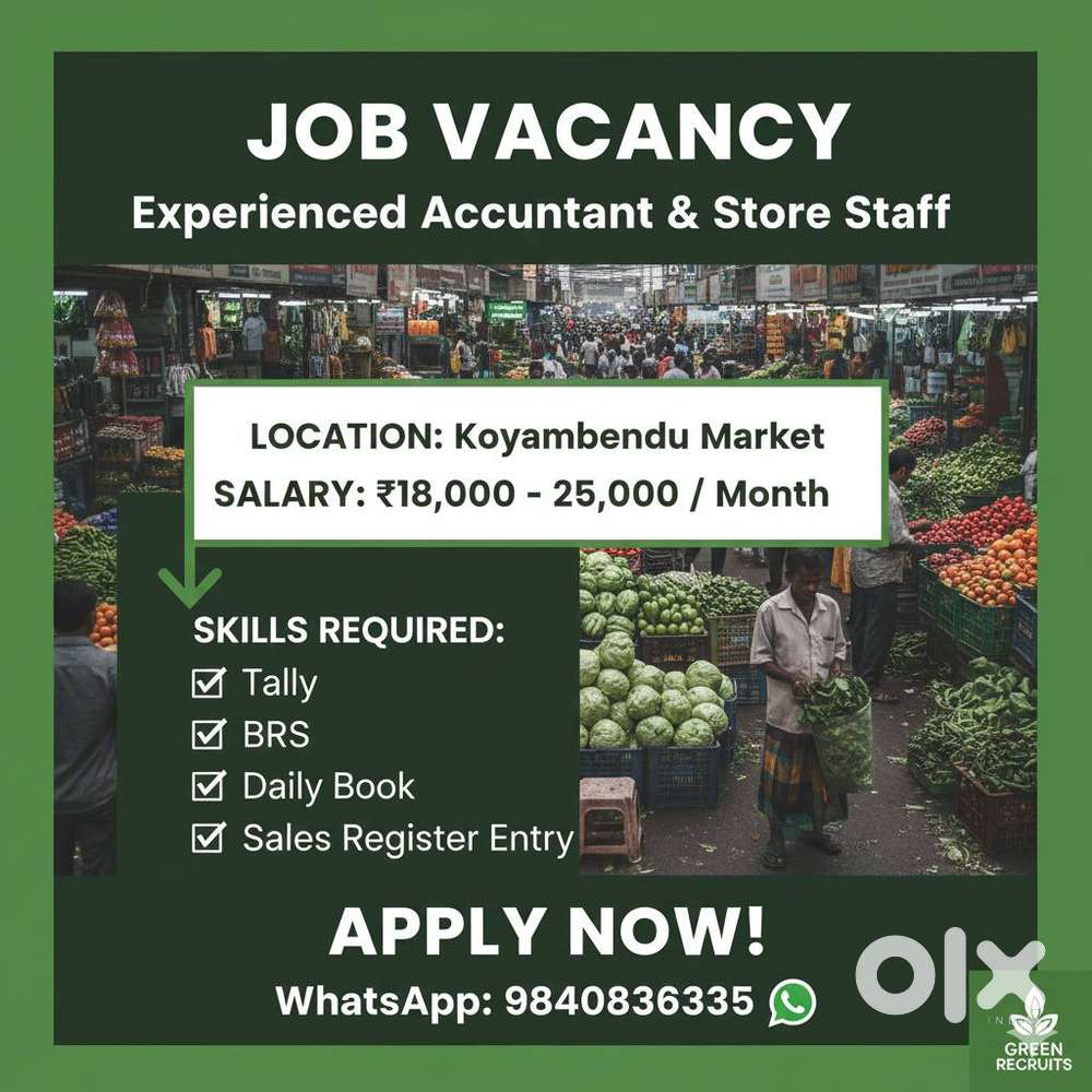 Accountant @ Koyambedu wholesale Market