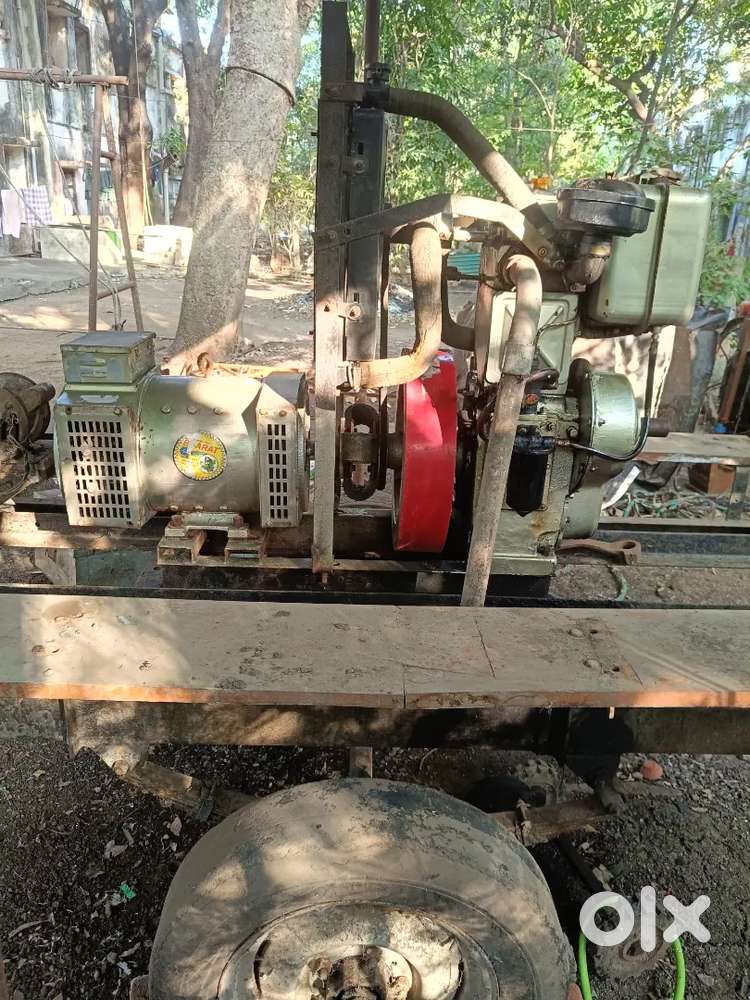 7.5 kva जनरेटर सिंगल फेज ट्रॉली के साथ