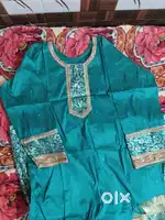 Only one time wear Garara with heavy less dupatta size of dress is xl