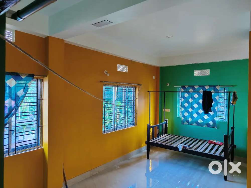 A well furnished 2bhk room with attached bathrooms having 2 toilets