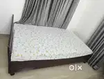 Double bed cot with matress for sale