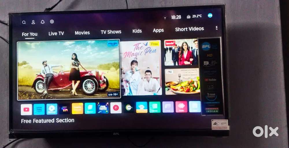 Urgent sell BPL 32 inch HD Smart LED TV 5 months old