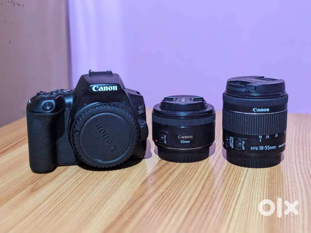 Canon 200d mark II + 50mm prime lens + 18-55mm kit lens